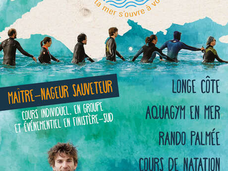 Cours de natation en mer pour adultes avec Moïse