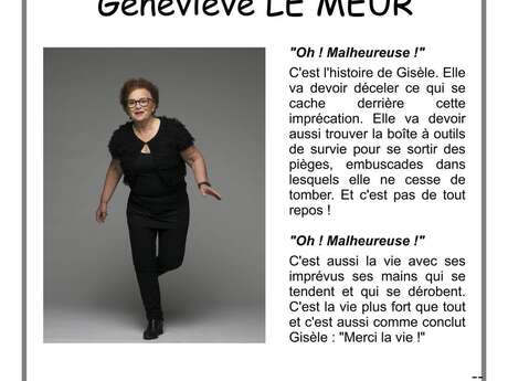 Théâtre "Oh ! Malheureuse" de et par Geneviève Le Meur à la librairie-café L'Autre Rive à Berrien.