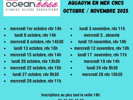 Séance d'Aquagym en mer