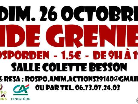 Vide Grenier organisé par Rospo Anim' Actions