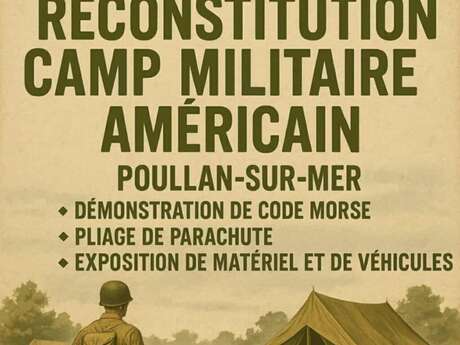 Reconstitution d'un camp militaire américain