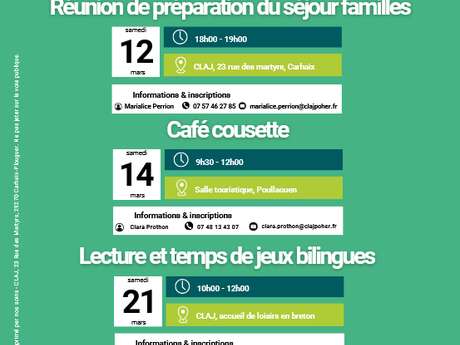 CLAJ : Activité familles de mars