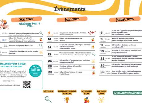 Programmation Maison des mobilités de mai à juillet 2025