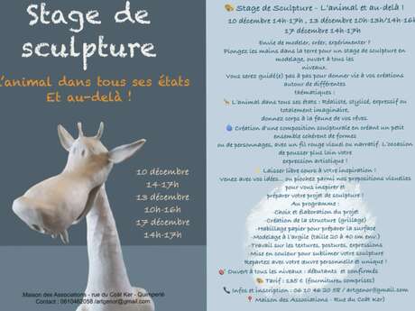Stage Sculpture modelage "L'animal et au-delà !"