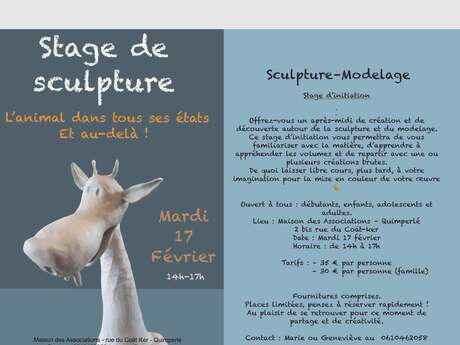 Après-midi Stage d'initiation à la Sculpture et au modelage
