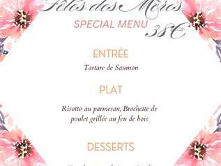 Spécial menu Fête des Mères à l'Hôtel du Lac restaurant - Huelgoat