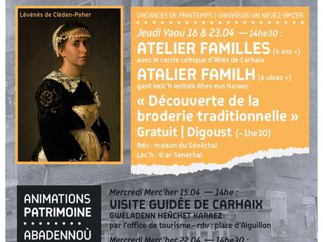 Atelier broderie famille, à la Maison du Sénéchal