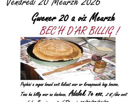 Soirée crêpe: Bec'h d'ar billig!