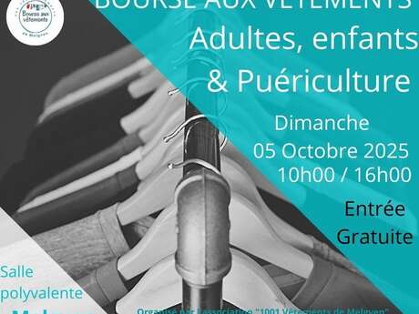 Bourse aux vêtements adultes , enfants et puériculture
