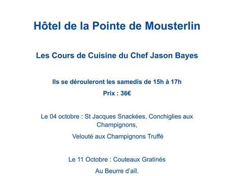 Cours de cuisine avec Jason Bayes