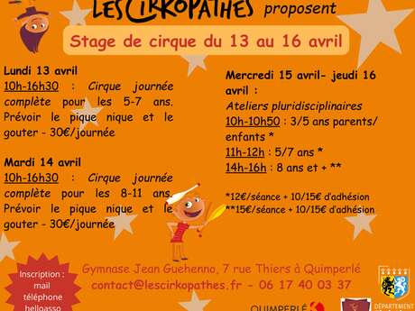 Stages de cirque avec Les Cirkopathes