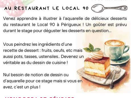 Stage dessin-peinture : L'Aquarelle des Gourmands par Floriane VIRGO