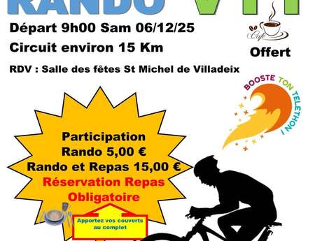 Téléthon : rando VTT et repas