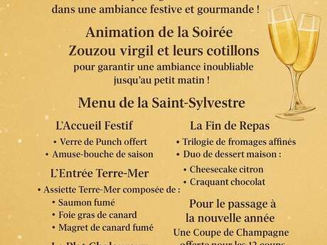 Réveillon du Nouvel an 2025 aux Sales gosses de Gisèle