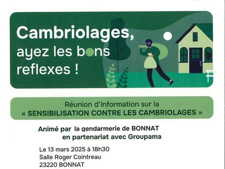 Sensibilisation contre les cambriolages