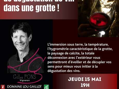 Etonnante dégustation de vin dans la grotte de Lastournelle
