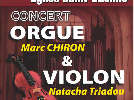 Concert orgue Marc Chiron et violon Natacha Triadou