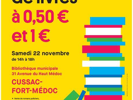 Vente de livres à la bibliothèque de Cussac Vente de livres à la bibliothèque de Cussac