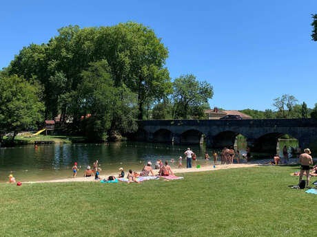 Plage des bords de Dronne à Lisle