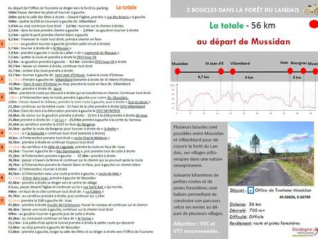 Boucle totale dans la Forêt du Landais - 56 km