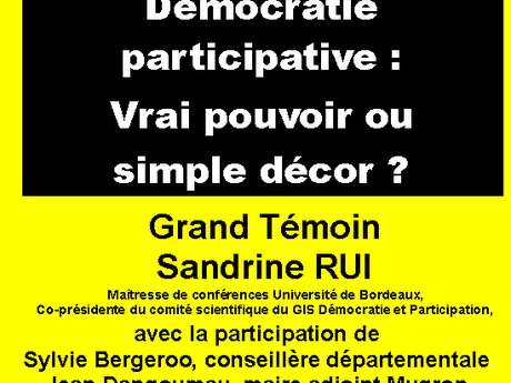 Rencontre FRER : Démocratie participative : vrai pouvoir ou simple décor ?