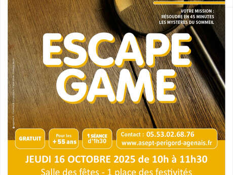 Atelier jeu d'énigme : "A la recherche du sommeil perdu !"