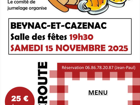 Repas choucroute à Beynac