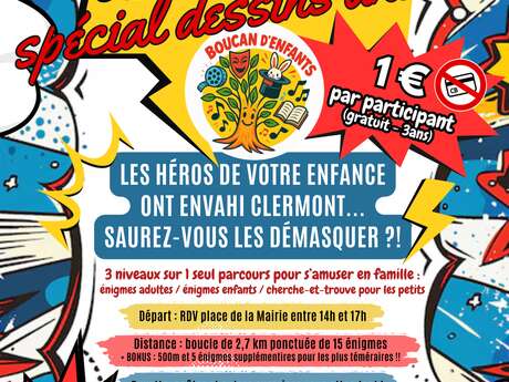 Jeu de piste spécial dessins animés
