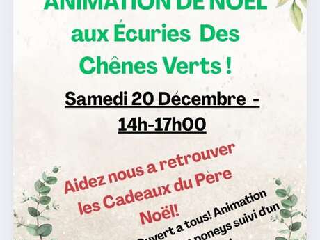 Animation de Noël aux Écuries des Chênes Verts