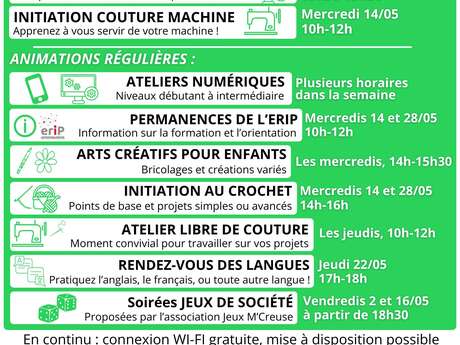 Programme du Mois de Mai au Chai