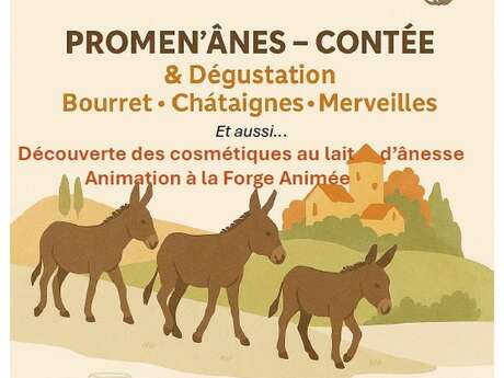 Promen'ânes Contée et dégustation de bourret, châtaignes et merveilles