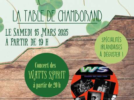 La Table de Chamborand fête la Saint Patrick !