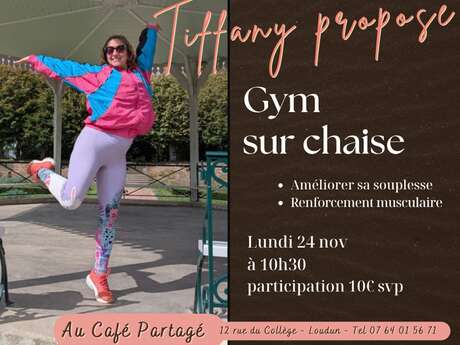 Tiffany propose Gym sur chaise