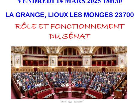 Conférence : "Rôle et fonctionnement du Sénat" présentée par Jean-Jacques LOZACH Sénateur de la Creuse