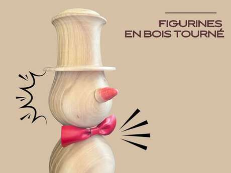 Exposition figurines en bois tourné