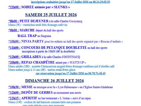 Fêtes locales de Clermont