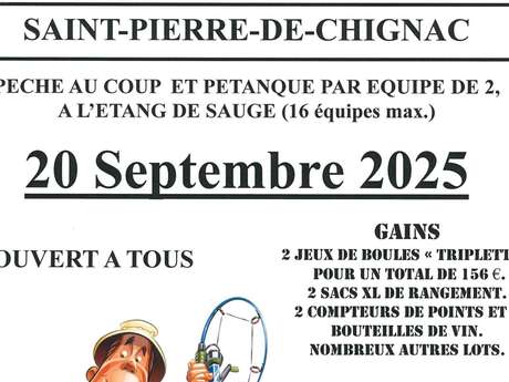 Biathlon - Pêche au coup et pétanque par équipe de deux, à l'étang de sauge (16 équipes max)