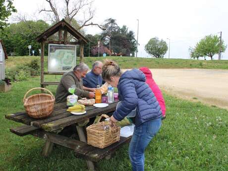 Aire de pique nique place de la mairie à La Chapelle-Gonaguet