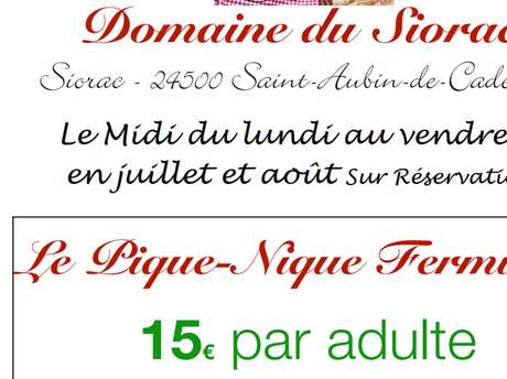 Pique-nique vigneron | Domaine du Siorac Pique-nique vigneron | Domaine du Siorac