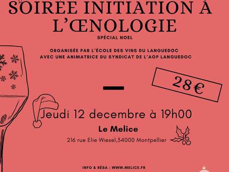 SOIRÉE INITIATION À L’ŒNOLOGIE SPÉCIALE NOËL