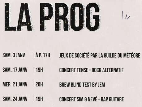 PROGRAMMATION JANVIER - LE RÉSERVOIR