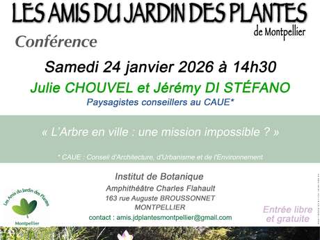CONFÉRENCE « L’ARBRE EN VILLE : UNE MISSION IMPOSSIBLE ? »