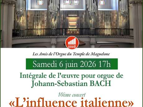 10ÈME CONCERT DE L'INTÉGRALE J.S. BACH "L'INFLUENCE ITALIENNE"