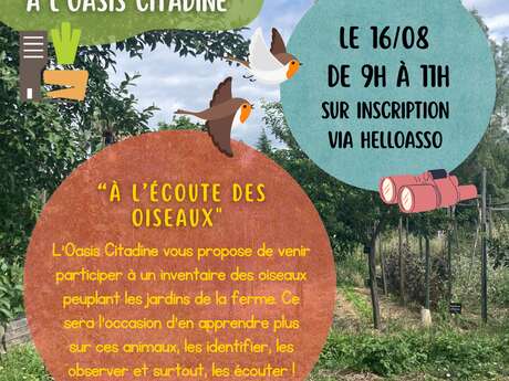 ATELIER : "A L'ÉCOUTE DES OISEAUX"