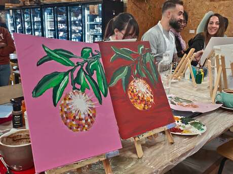 PAINT & DRINK AVEC LE CANVAS CLUB AUX • HALLES DU VERGER