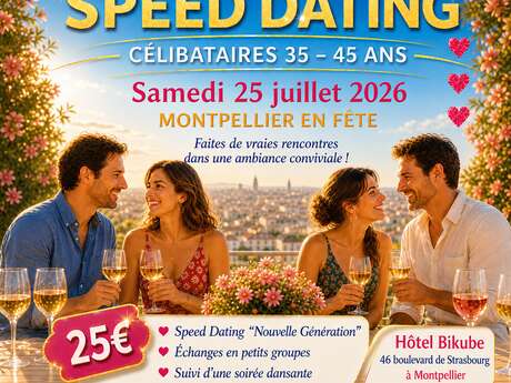 SPEED DATING "NOUVELLE GÉNÉRATION" 35 ANS-45 ANS AVEC SOIRÉE DANSANTE