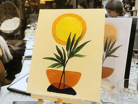 PAINT & DRINK AVEC LE CANVAS CLUB • RESTAURANT L'ATMOSPHÈRE PAINT & DRINK AVEC LE CANVAS CLUB • RESTAURANT L'ATMOSPHÈRE