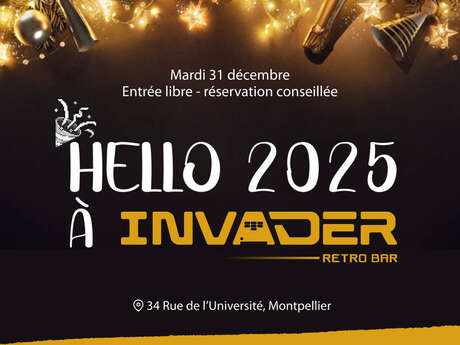 FÊTE DU NOUVEL AN À INVADER RÉTRO GAME BAR