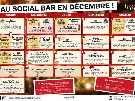 PROGRAMME DÉCEMBRE SOCIAL BAR