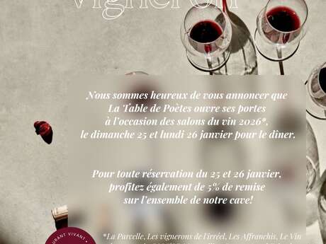 WEEK-END VIGNERON - TABLE DES POÈTES